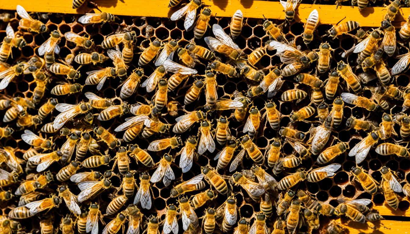 Starkes Bienen Volk ohne Brut