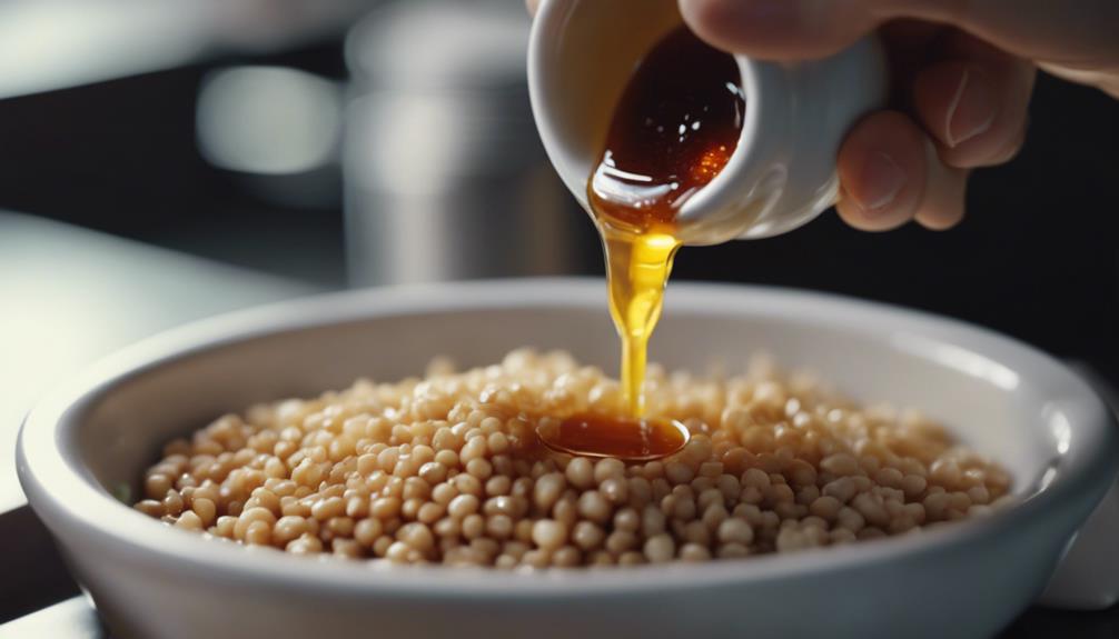 adding minced garlic