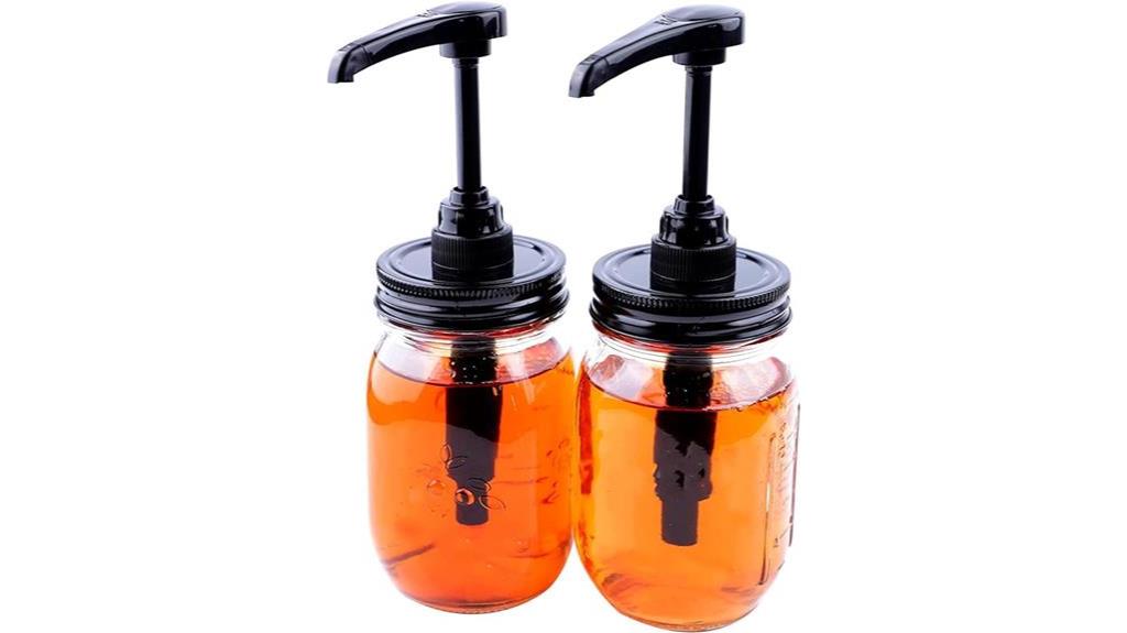 mason jar syrup pump