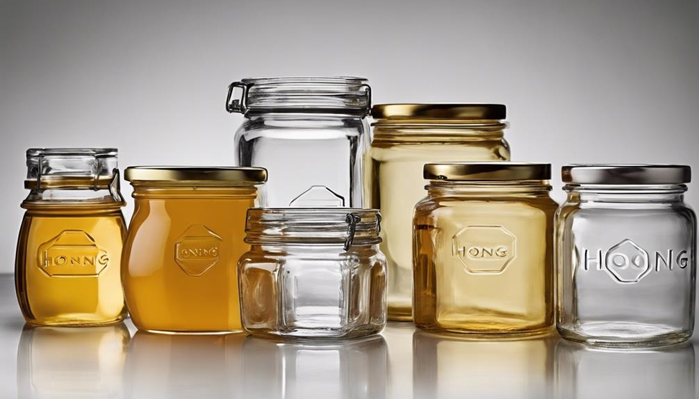 non reactive glass jars for honey