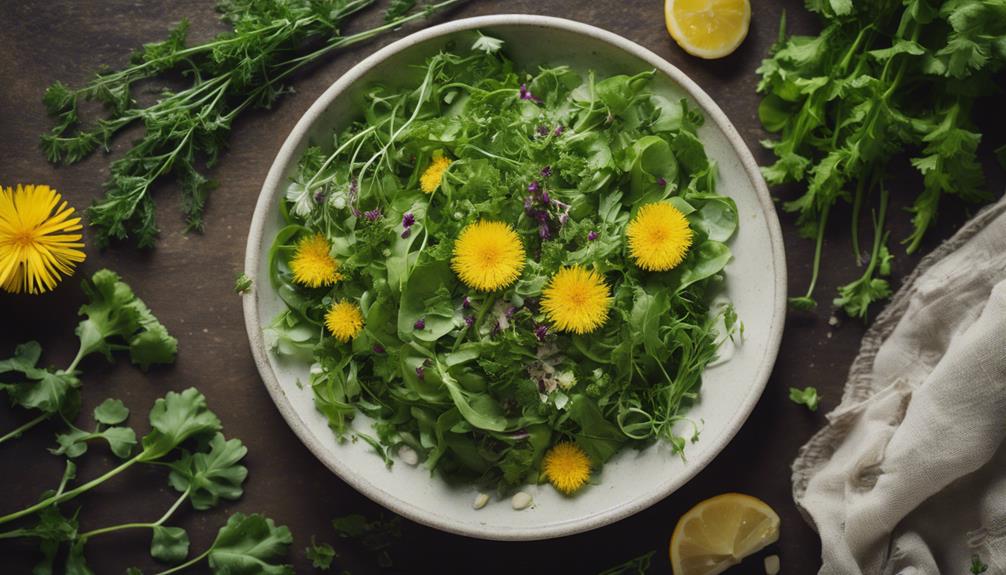 salad with wild herbs