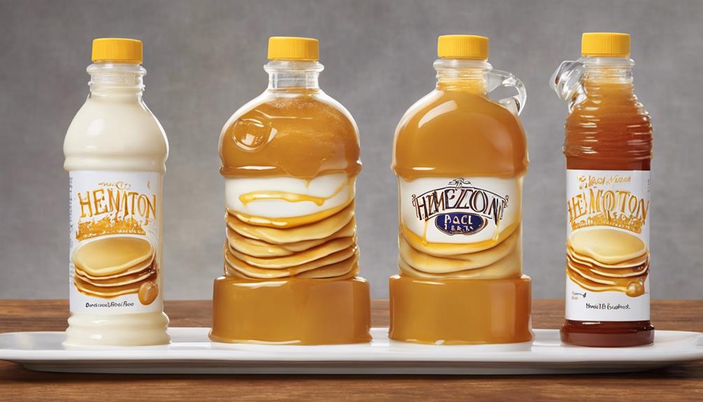 sauce and honey bottles