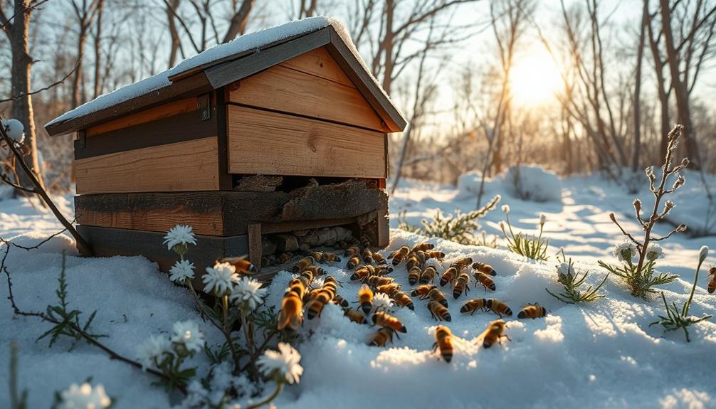 bees winter survival strategies