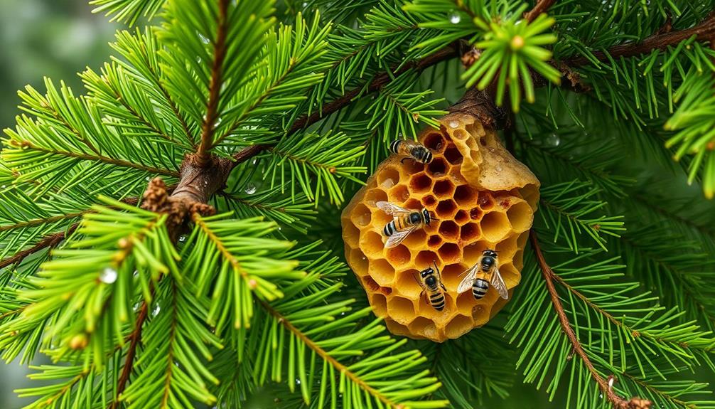 spruce honey production process