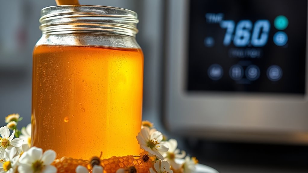 Halten Sie Honig in luftdichten Gläsern auf