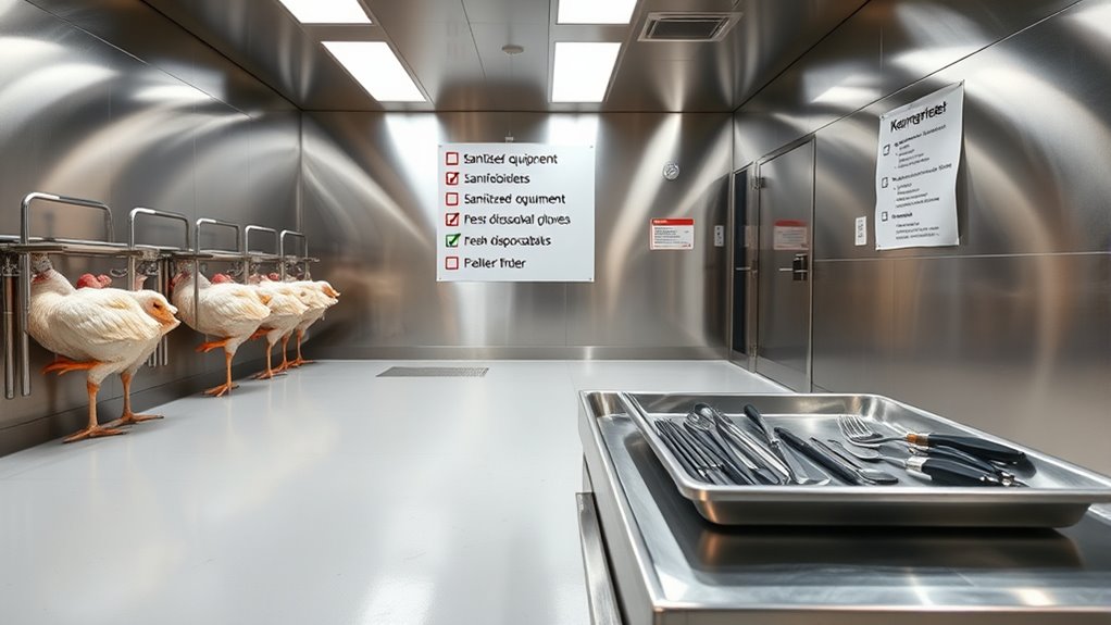 strikte Schlachthofhygieneprotokolle