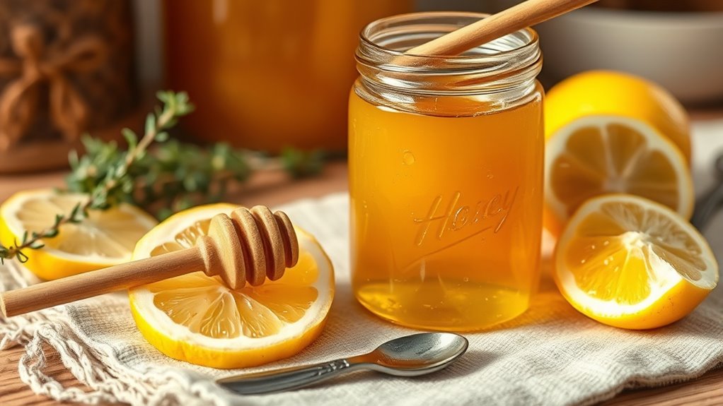 Benutze Honig mit Tee