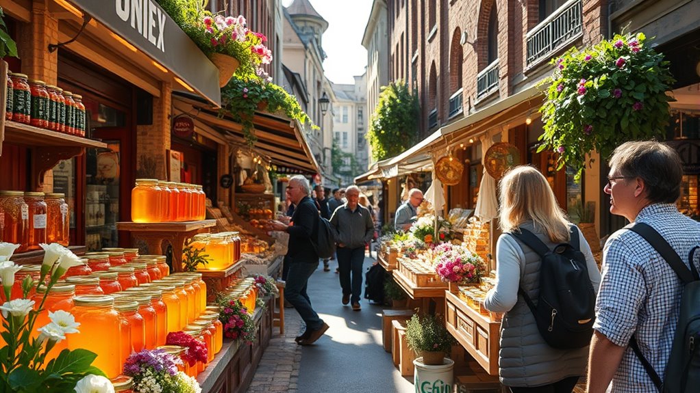 Düsseldorf und regionale Honigstellen