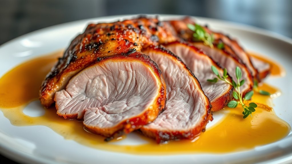 Entenbrust mit Honig-Orangensauce