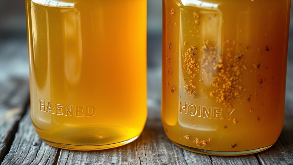 gefilterter versus ungefilterter Honig