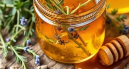 hausgemachter aromatischer Kräuterhonig