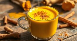 hausgemachter Goldene Milch Latte