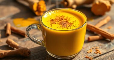 hausgemachter Goldene Milch Latte