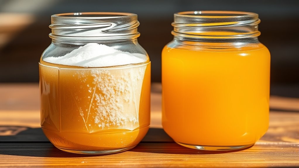 Honig versus Zucker Vergleich
