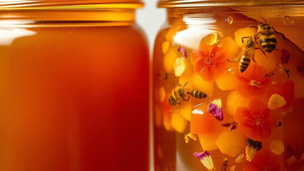 Einzelne Blume versus gemischter Nektar