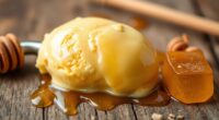 süßer Honig-Eiscreme
