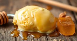 süßer Honig-Eiscreme