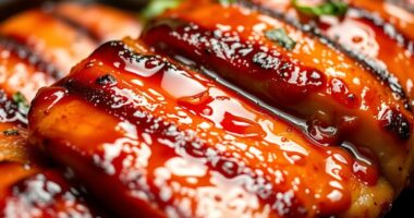 süßer Honigmarinade macht zart