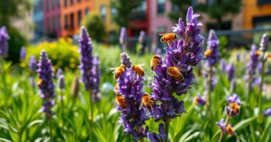 urbane Gartenarbeit unterstützt Bienen