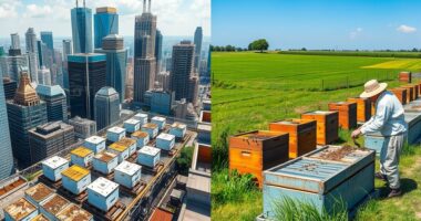 Städtische versus ländliche Imkerei