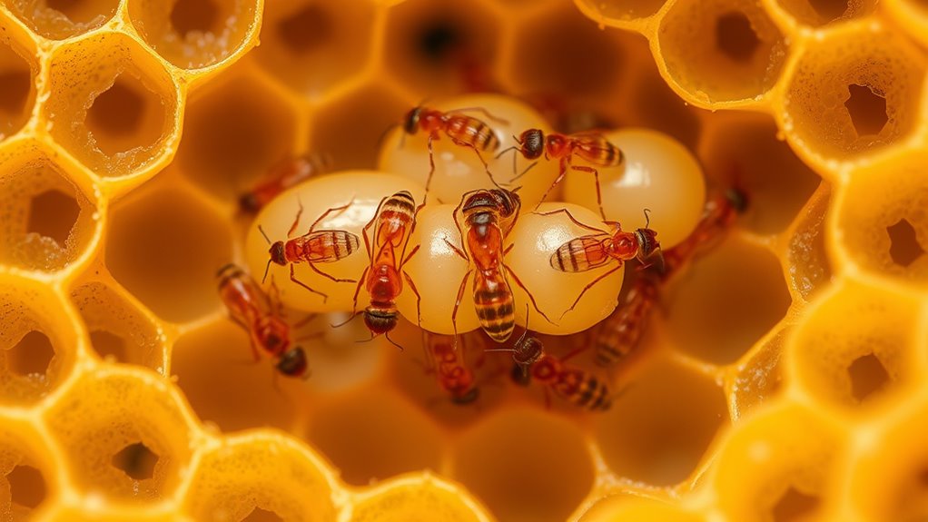 Varroa-Milben-Lebenszyklus