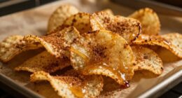 Backte Apfelchips mit Honig und Zimt