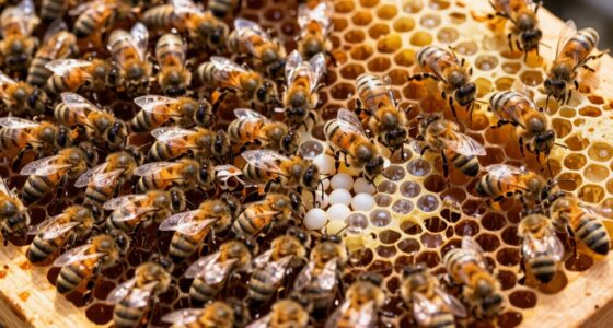 Bienenschwarm und Brutbereich