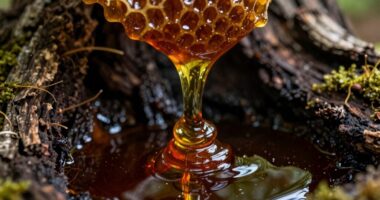 dunkle Flüssigkeit Waldhonig