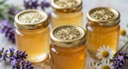 Elegantes blumiges Honiggeschenk