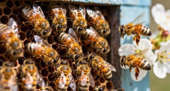 fliegende Bienen und Honigbienen