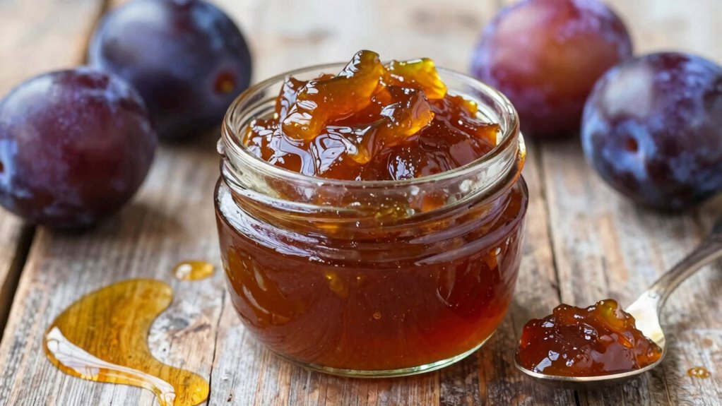 hausgemachte Pflaumen-Honig-Chutney