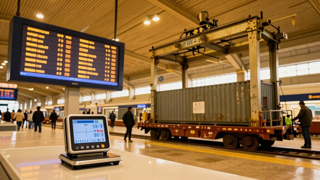 Mehrere Skalen an der Station