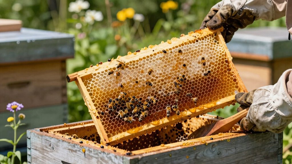 Beobachten Sie die Bienen, bevor Sie ernten