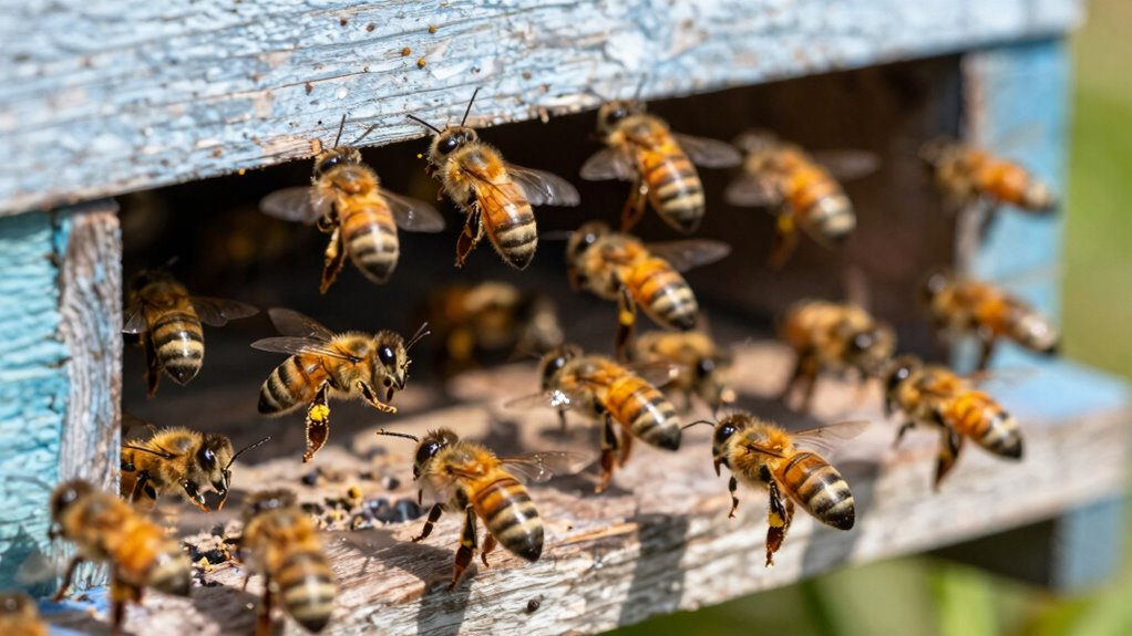 Das Beobachten des Bienenverhaltens zeigt den Gesundheitszustand