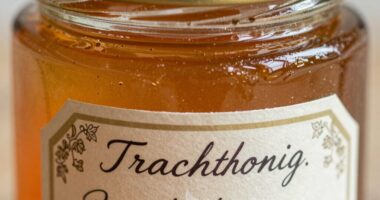 Halsschmeichelnder Honig-Label