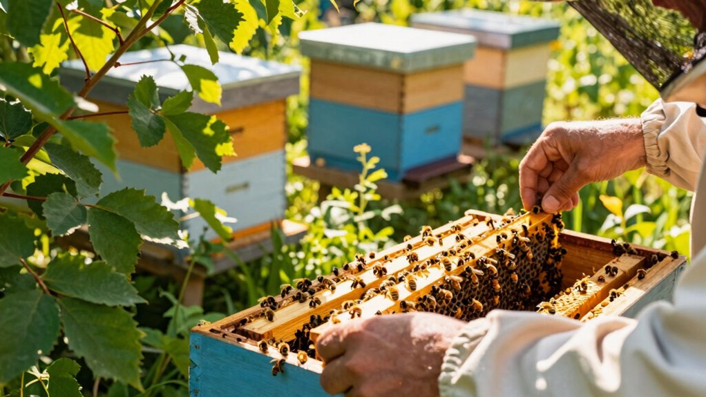 urbane Bienenhaltung und Honigernte