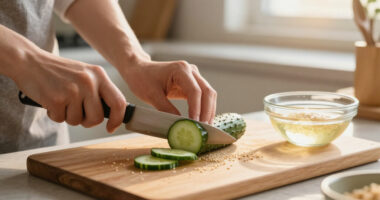 Cucumber Salad With Sesame And Rice Vinegar