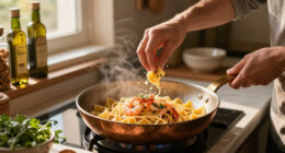 Pasta Con Scampi E «Ferfelloni»