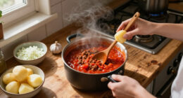 For The Best Pasta With Meat Sauce, Add A Potato