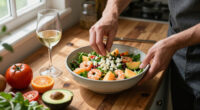 Panzanella With Shrimp, Melon, Avocado, And Feta Gains Popularity